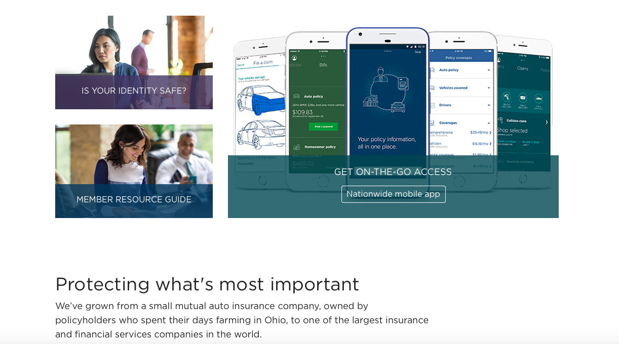 Nationwide website home page