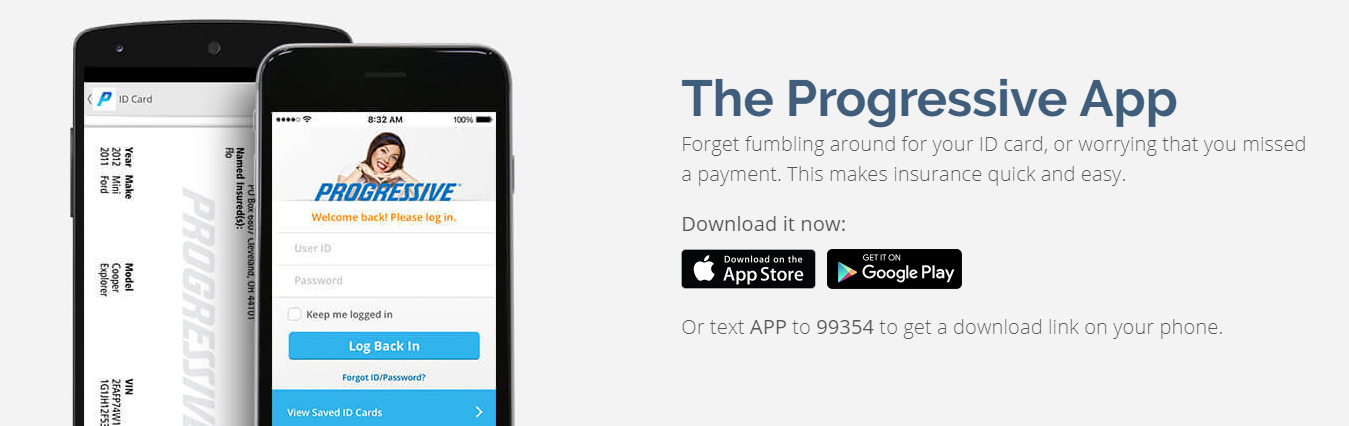 Progressive insurance mobile apps