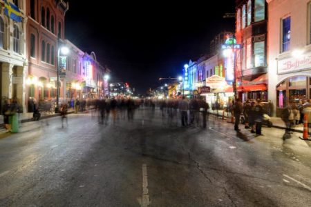 Sixth Street in Austin, Texas during South by Southwest.