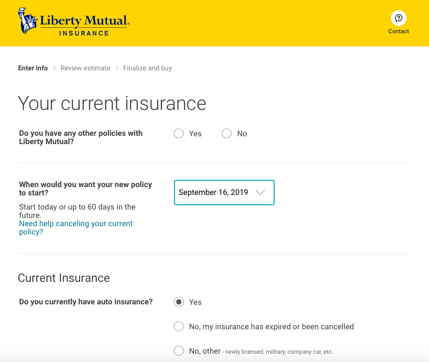 Liberty Mutual Current Insurance
